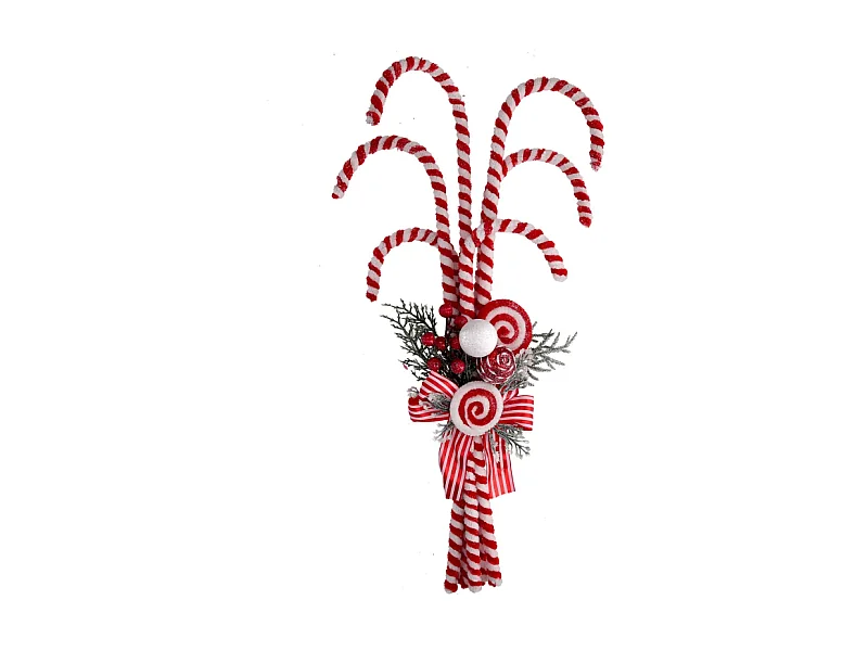 Caramella plastica bastoncini di zucchero rosso cmh60