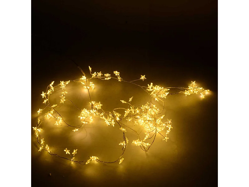 Luce filo 160 micro led stella bianco caldo cm 230alimentazione fissa uso esterno