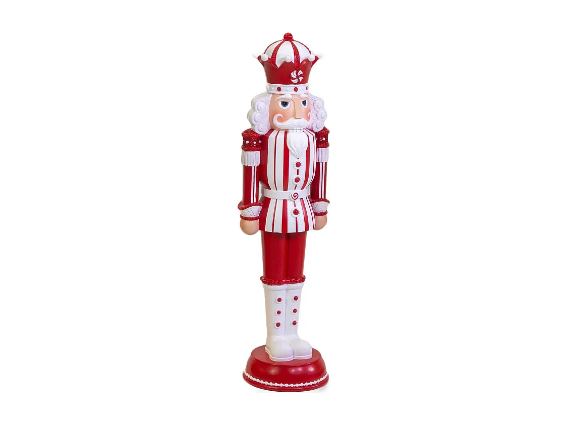 Soldatino resina bianco e rosso cm 10x9,5h33