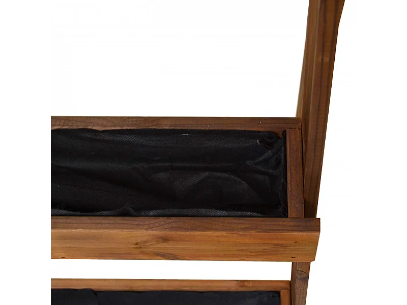 Ortolegno Balcony Inclinato o Diritto 3/5 Vasche 71x16,5xh100/164 cm color castagno - Inclinato