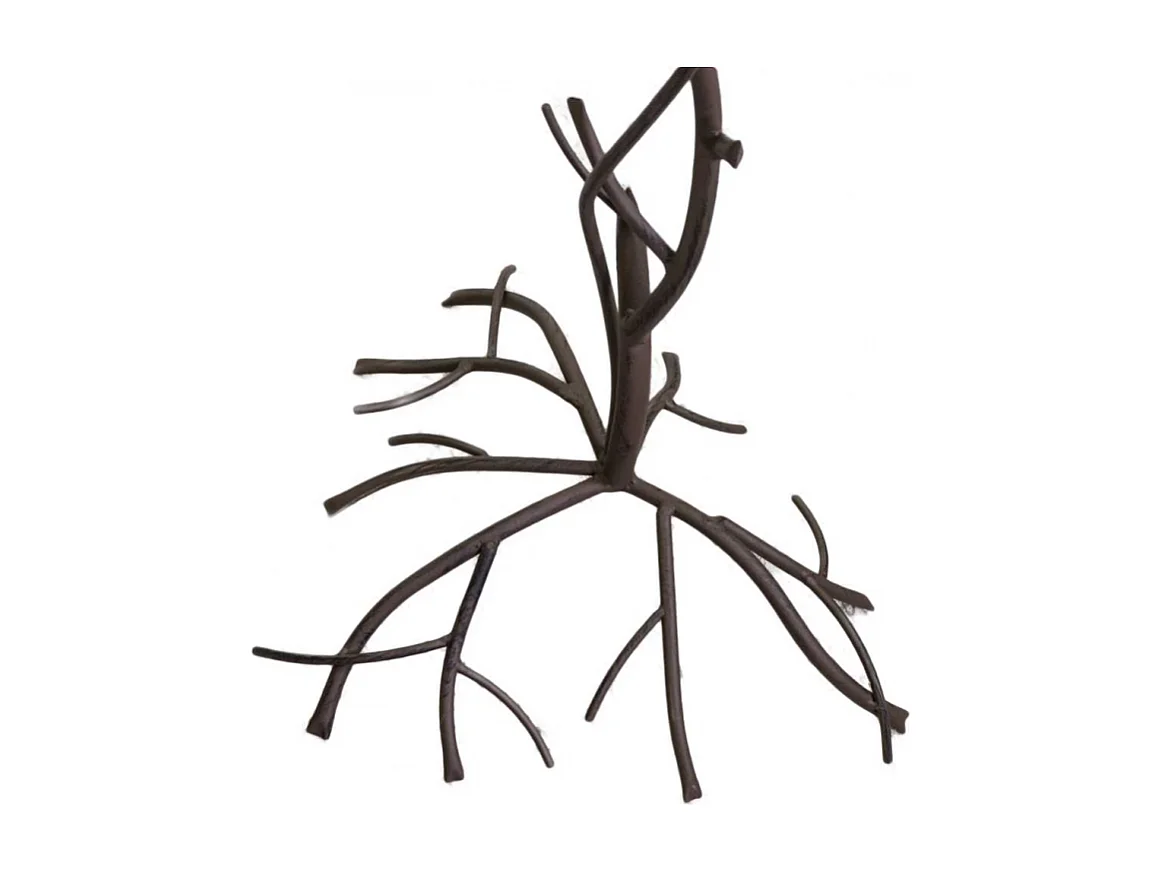 Posacenere metallo marrone ramo con uccellino cm 37x35h95