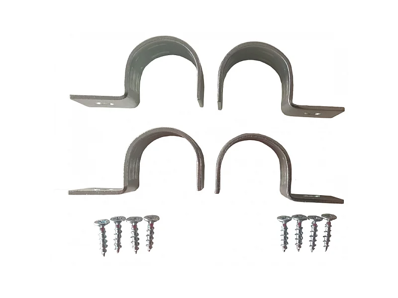 Kit 4 Staffe Omega X Fissaggio Tutori Ø 3,5 cm ZB