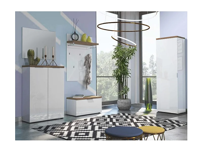 Armadio ad 1 anta con 5 ripiani IDEA made in Italy