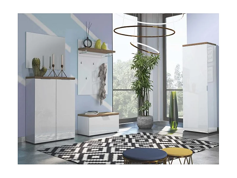 Armadio ad 1 anta con 5 ripiani IDEA made in Italy