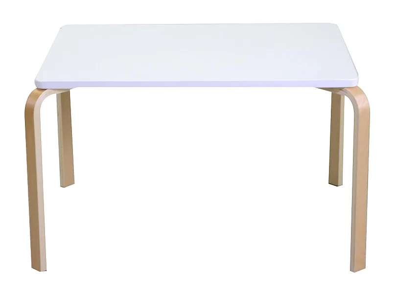 Tavolino bimbi legno bianco rettangolare cm 80x60h50