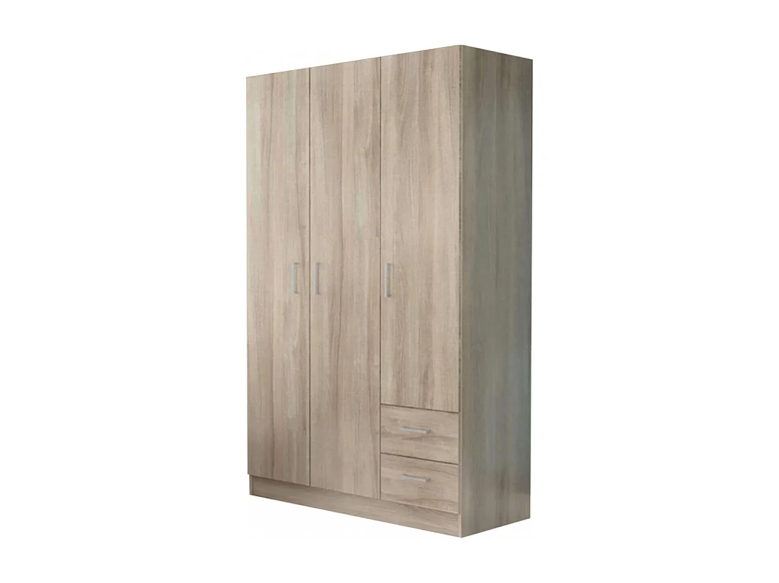 ARMADIO 3 ANTE E 2 CASSETTI OLMO