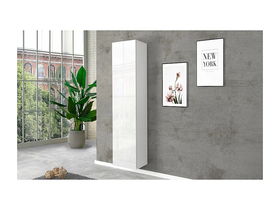 Colonna armadio Maruska – 1 anta – Bianco Lucido