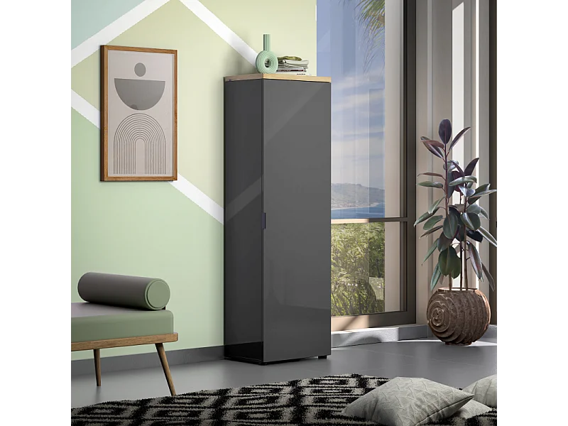 Armadio 1 anta e 5 ripiani IDEA made in Italy