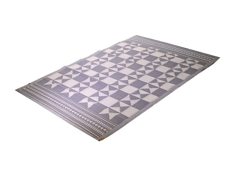 Tappeto poliestere triangoli grigio cm60x180x0.6