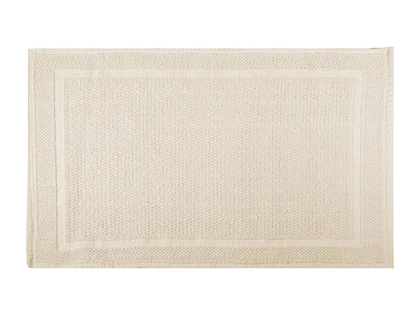 Tappetino bagno 100% cotone vincent beige antiscivolo cm 50x80x2