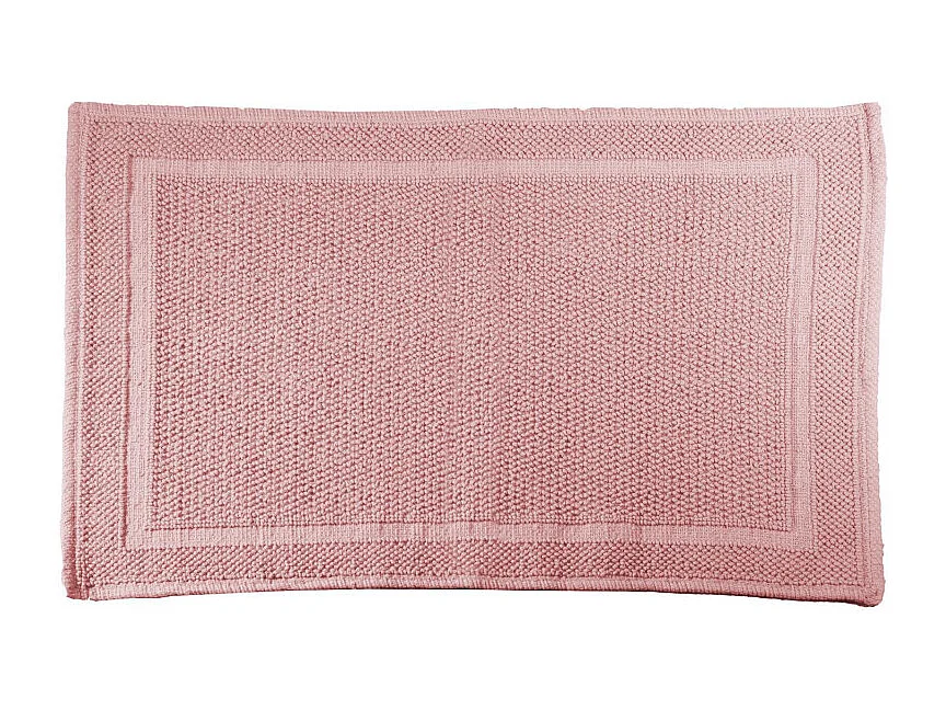 Tappetino bagno 100% cotone vincent rosa antiscivolo cm 50x80x2