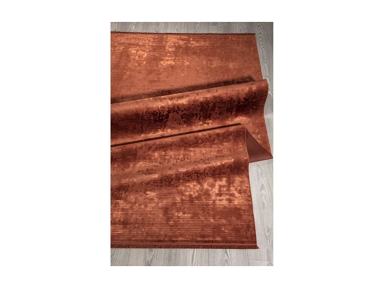 Tappeto antiscivolo vintage bambù colore arancione tabacco 160x230