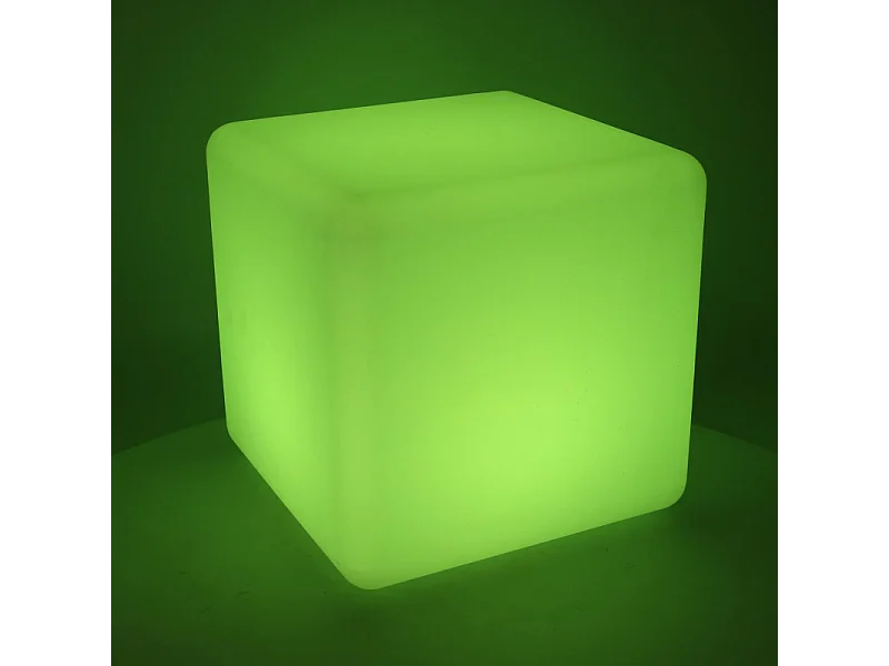 Lampada led plastica ricaricabile multicolor quadro cm 30x30h30