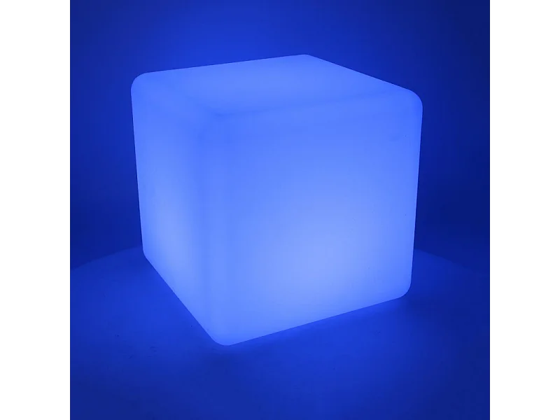 Lampada led plastica ricaricabile multicolor quadro cm 30x30h30