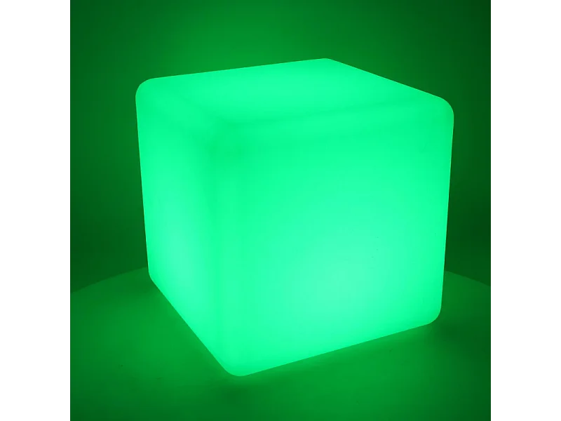 Lampada led plastica ricaricabile multicolor quadro cm 30x30h30