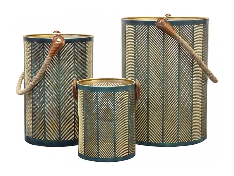 SET DI 3 LANTERNE IN METALLO CHLOÉ