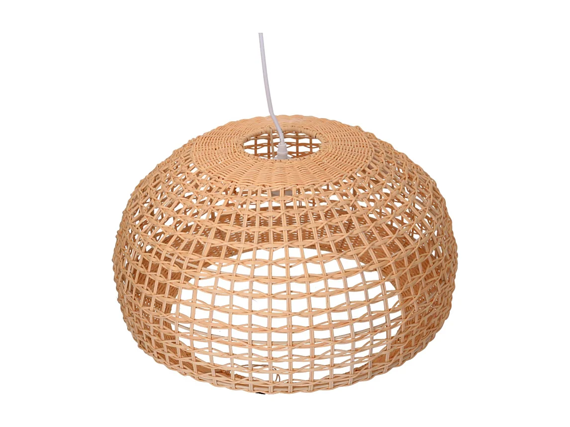 Lampadario rattan naturale con attaccocm ø50h30,5