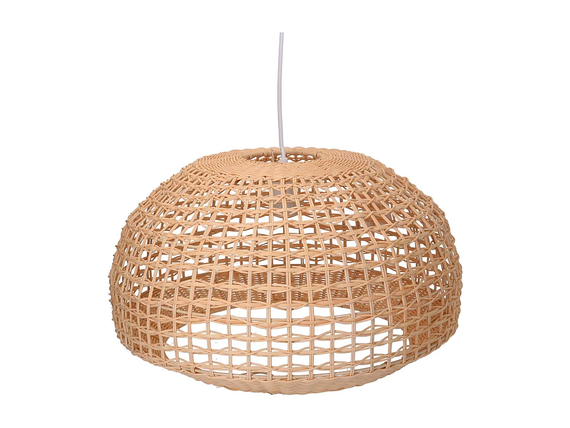 Lampadario rattan naturale con attaccocm ø50h30,5