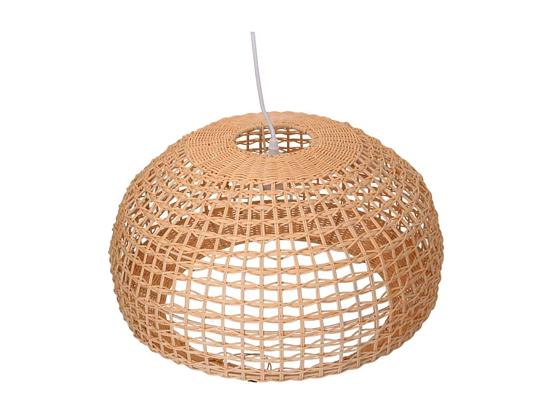 Lampadario rattan naturale con attaccocm ø50h30,5