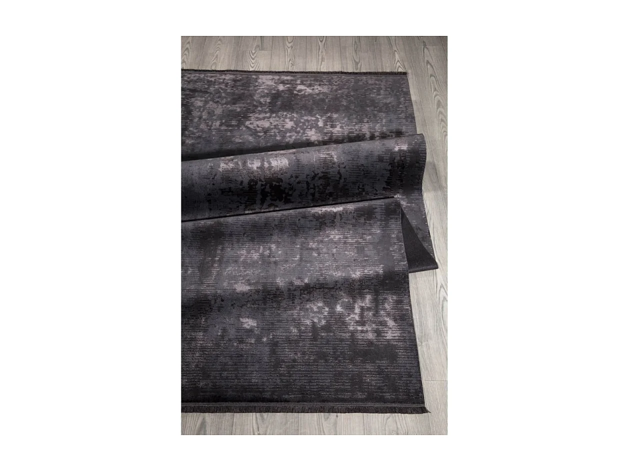 Tappeto antiscivolo vintage bambù colore antracite 120x180