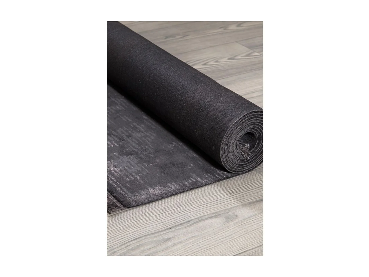 Tappeto antiscivolo vintage bambù colore antracite 120x180