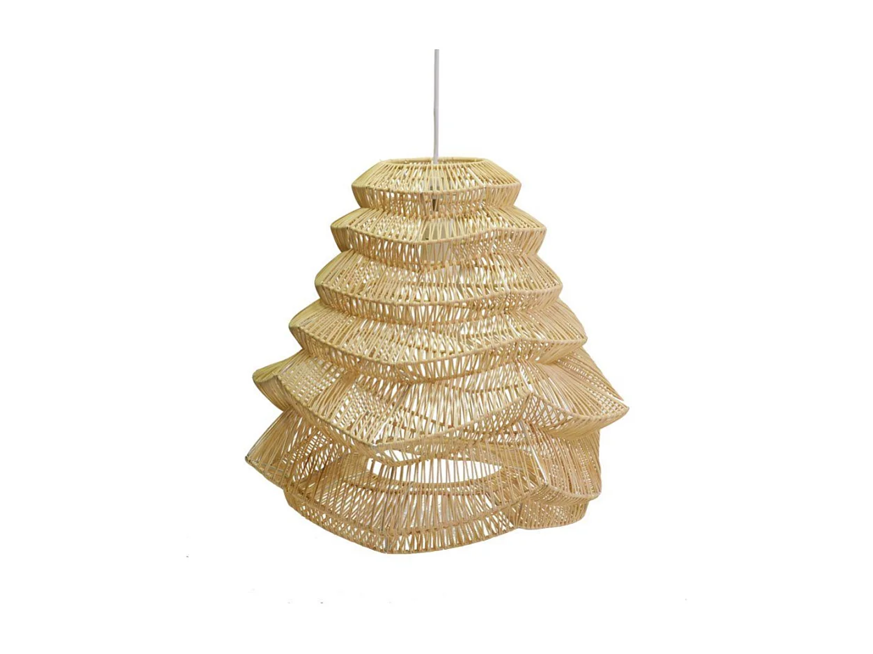 Lampadario rattan naturale con attacco cmø55,5h48