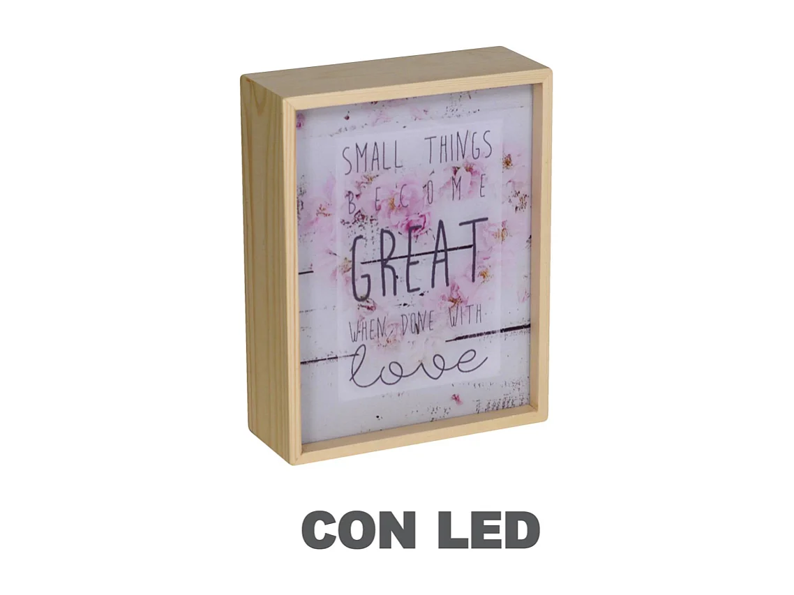 Lampada led scritte cm20x8h26