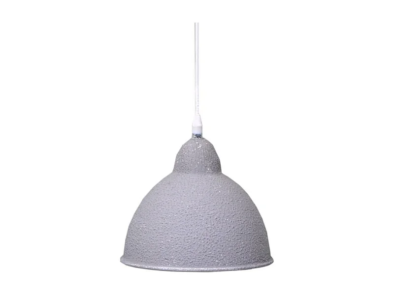 Lampadario metallo vintage bianco/grigio sagomato con attacco cmø19h21
