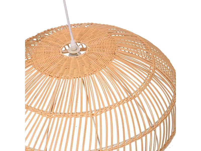 Lampadario rattan naturale con attacco cm ø60,5h21,5