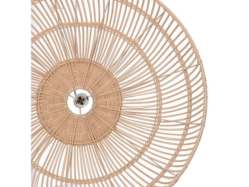 Lampadario rattan naturale con attacco cm ø60,5h21,5