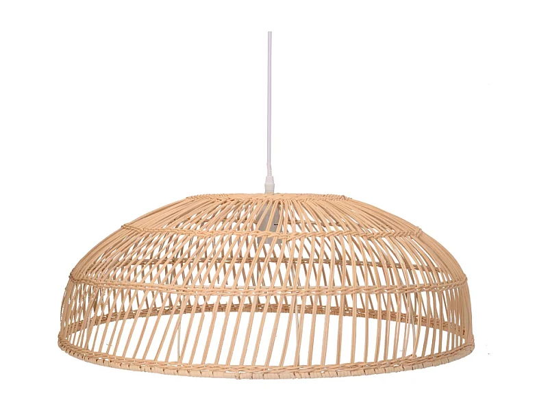 Lampadario rattan naturale con attacco cm ø60,5h21,5