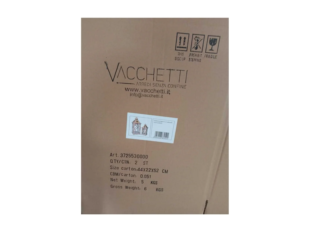 Lanterna legno 1-2 nero cm 21x21h50