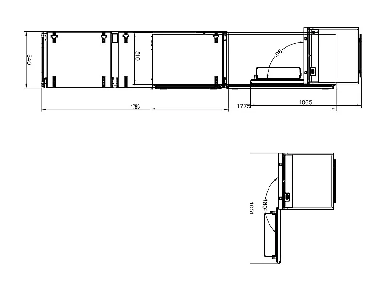 Frigorifero combinato MKRF320ISTF da incasso reversibile 271 LT classe F Master Kitchen