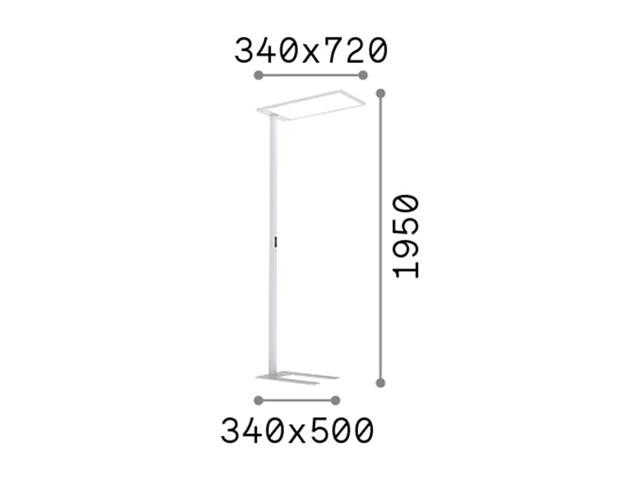 Piantana Moderna Comfort Metallo Nero Led 76W K Luce Naturale 4000K