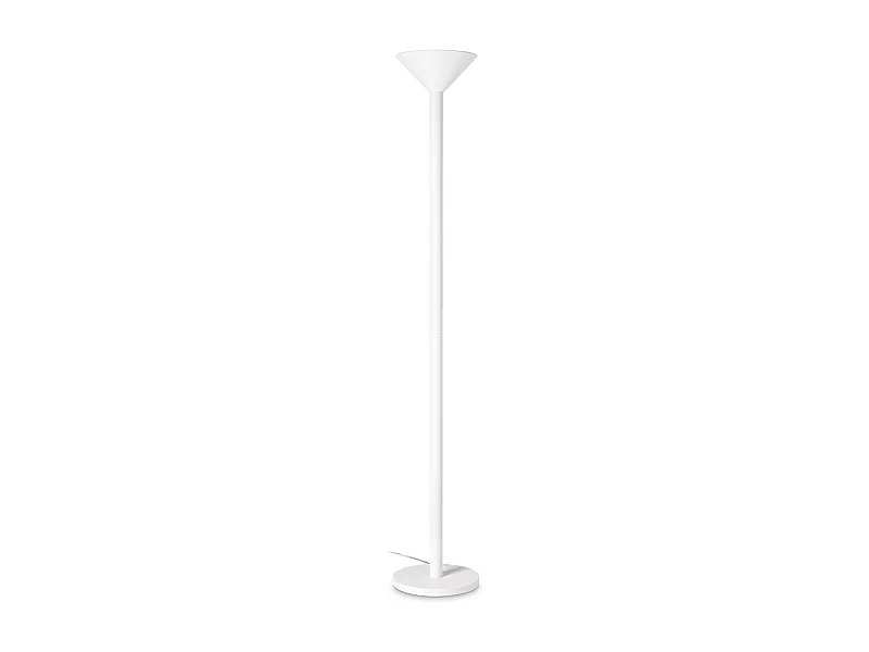 Piantana Da Terra Contemporanea Mix Metallo Bianco 1 Luce E27 42W Ip20