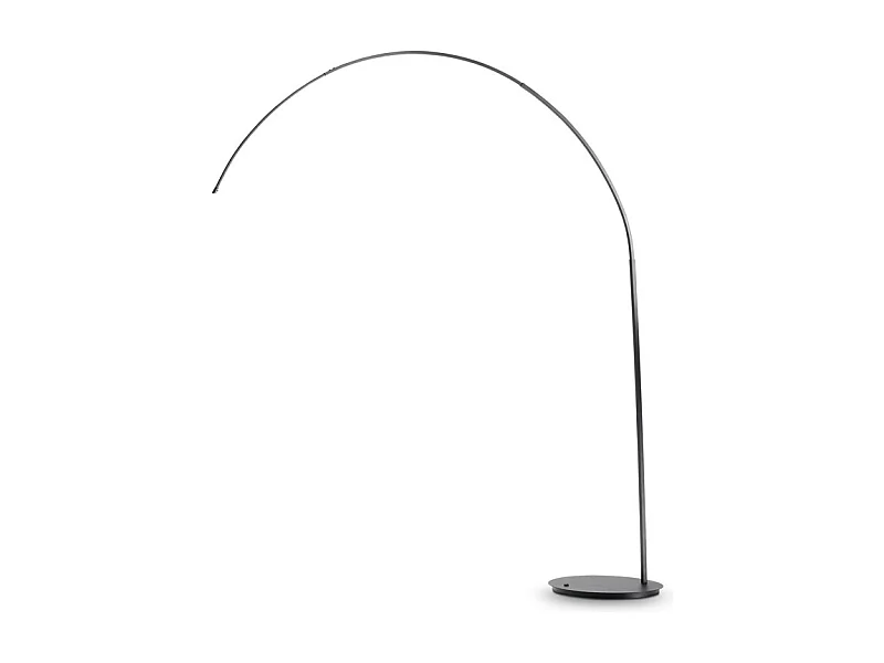 Piantana Moderna Dorsale Metallo Nero 1 Luce E27