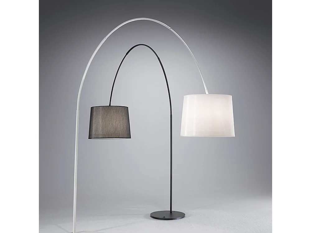 Piantana Moderna Dorsale Metallo Nero 1 Luce E27