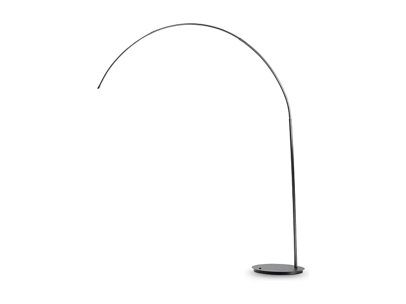 Piantana Moderna Dorsale Metallo Nero 1 Luce E27