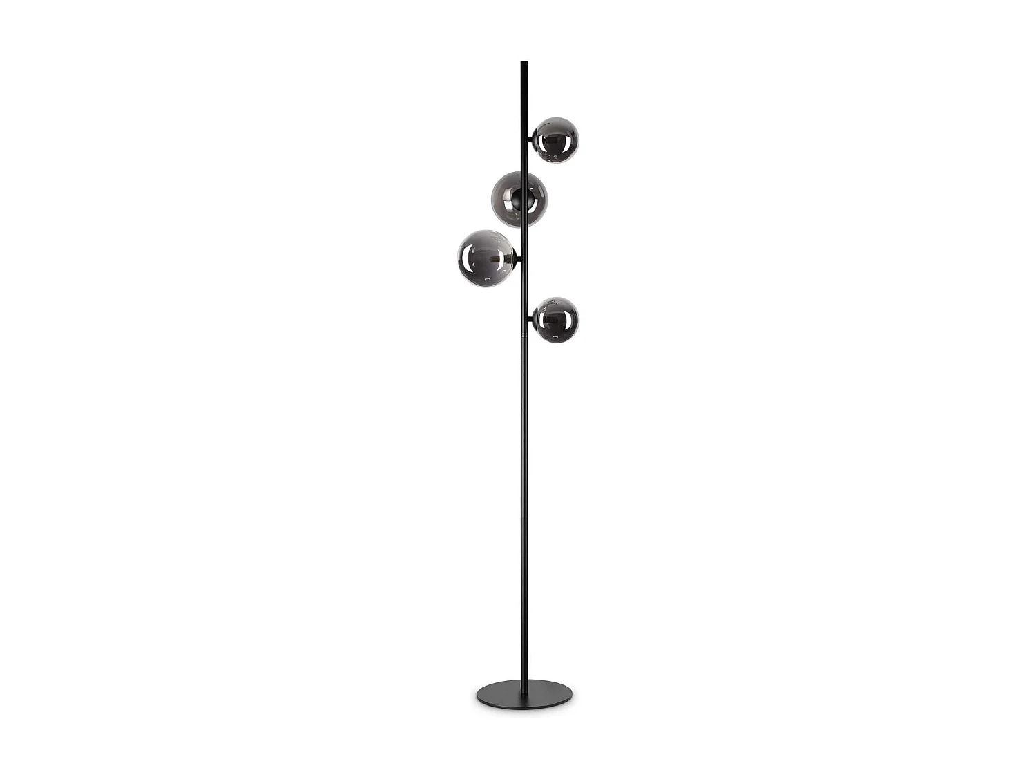 Piantana Contemporanea Perlage Metallo Nero 4 Luci G9 3W 3000K Luce Calda