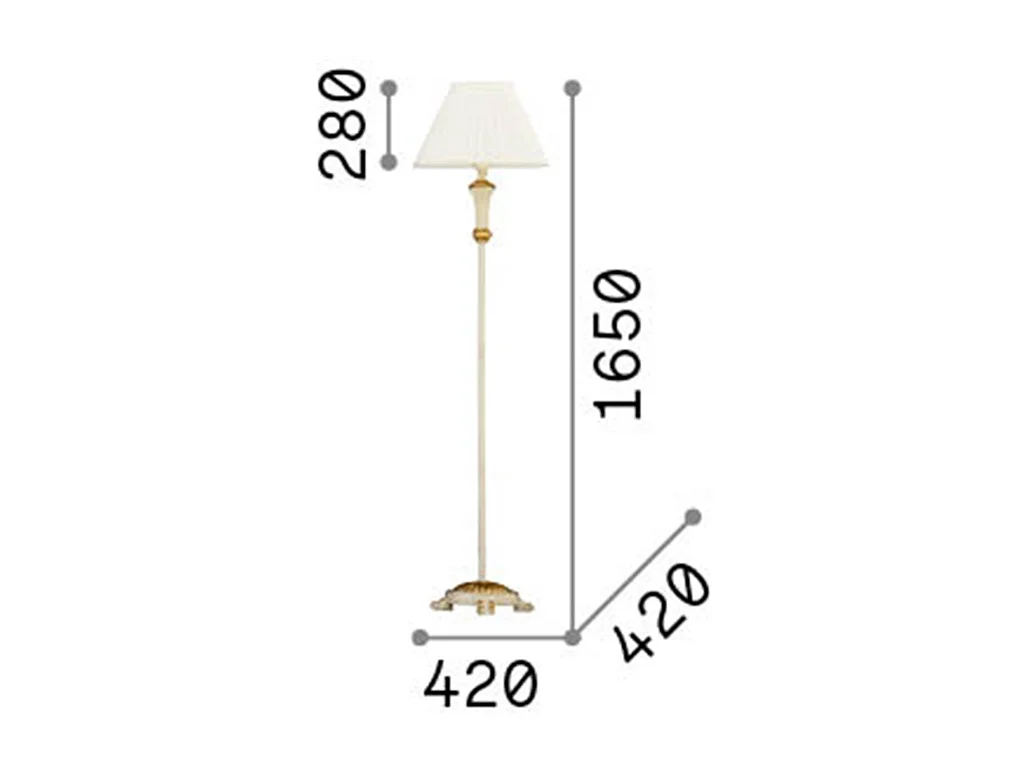 Piantana Classica Firenze Metallo Oro 1 Luce E27