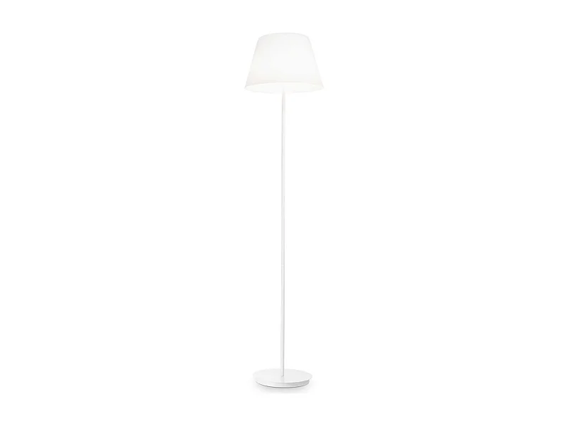 Piantana Moderna Cylinder Metallo Bianco 2 Luci E27
