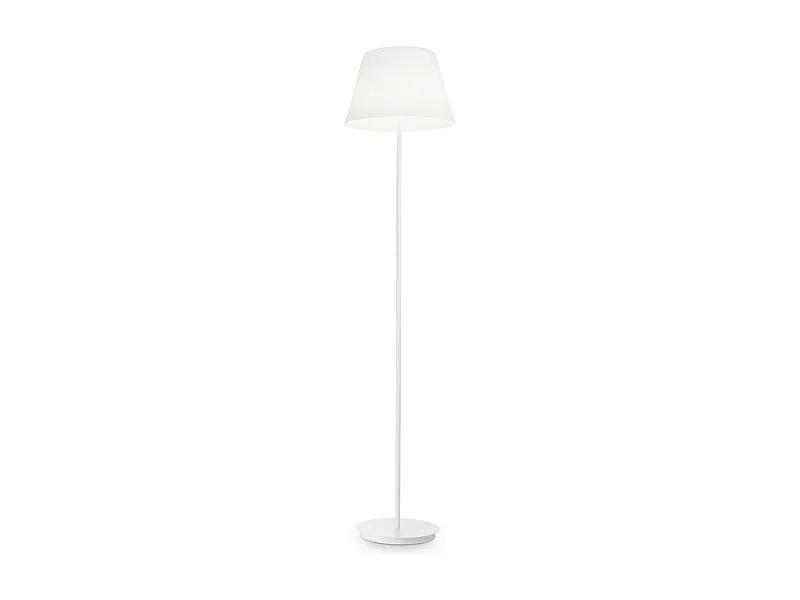 Piantana Moderna Cylinder Metallo Bianco 2 Luci E27