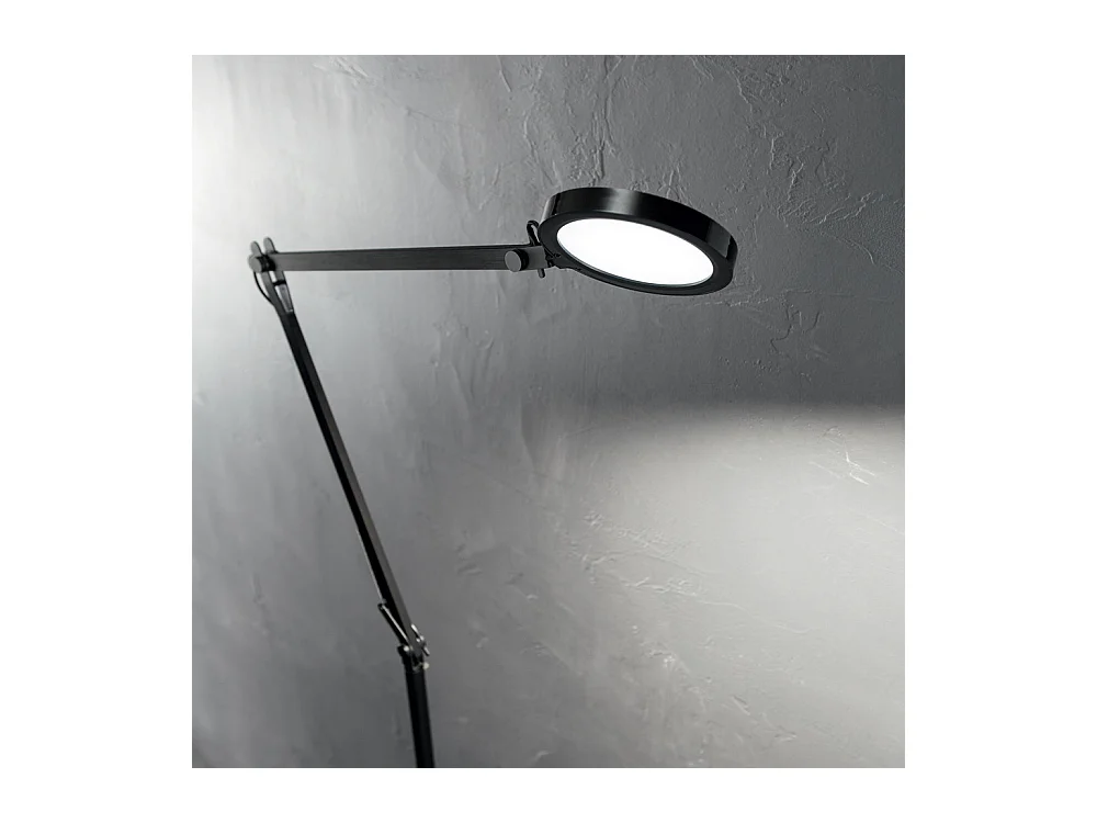 Piantana Moderna Futura Alluminio-Materie Plastiche Nero Led 12,5W 4000K