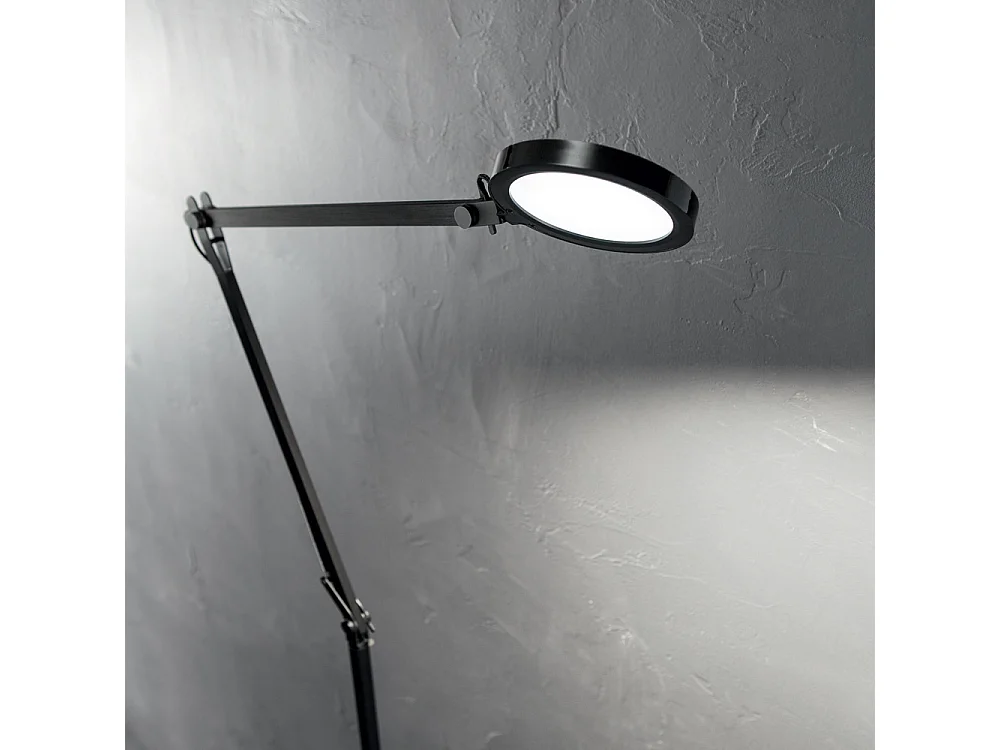 Piantana Moderna Futura Alluminio-Materie Plastiche Nero Led 12,5W 4000K