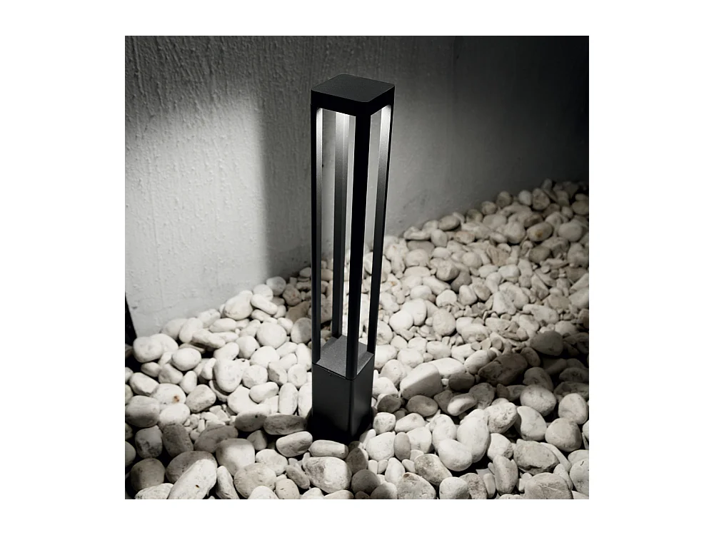 Piantana Moderna Tifone Alluminio Antracite Led 8,5W 3000K Luce Calda H65Cm