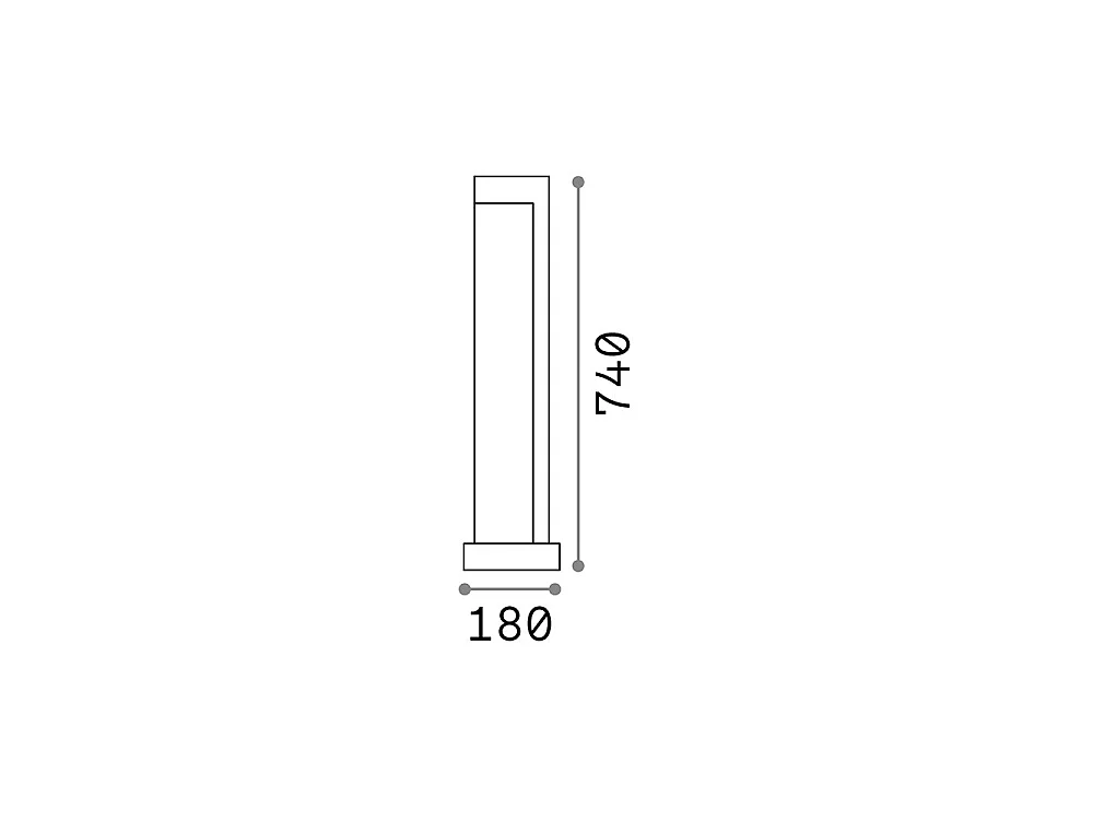 Piantana Moderna Titano Materie Plastiche Grigio Granito Led 9W 3000K H74Cm