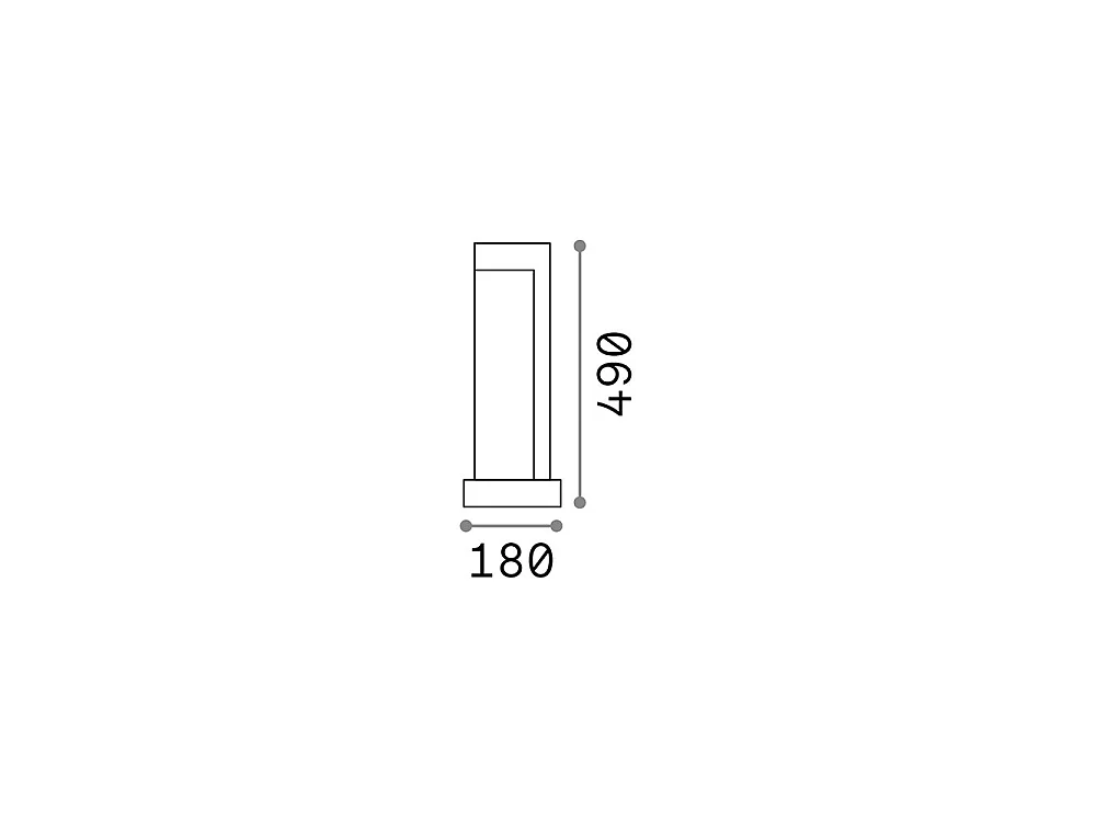 Piantana Moderna Titano Materie Plastiche Grigio Granito Led 9W 3000K H49Cm