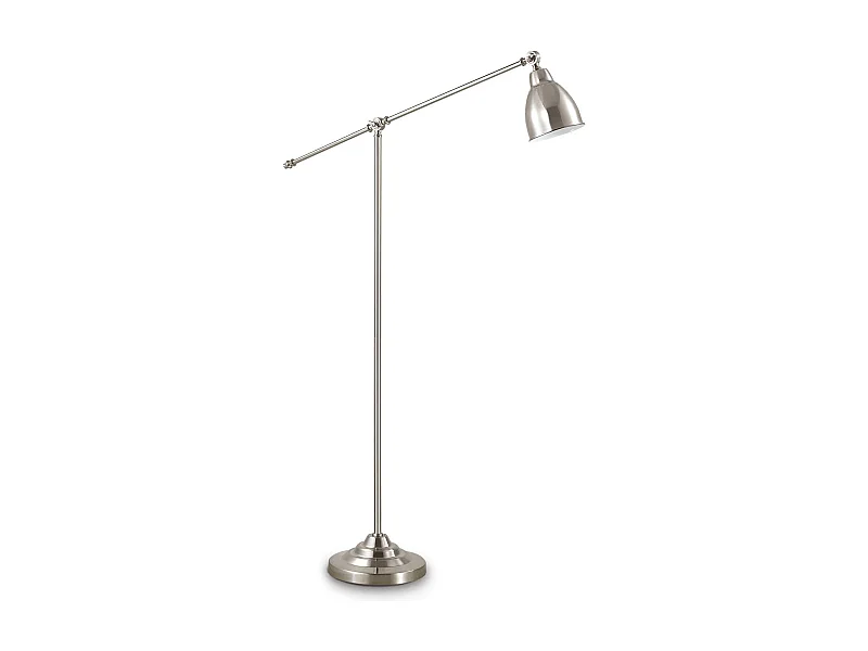 Piantana Industrial-Minimal Newton Metallo Cromo 1 Luce E27