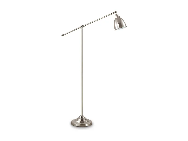 Piantana Industrial-Minimal Newton Metallo Cromo 1 Luce E27