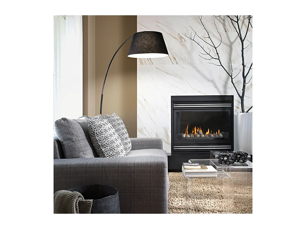 Piantana Moderna Pagoda Metallo Nero 1 Luce E27